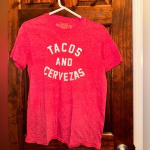 The Original Retro Brand Men’s Tacos and Cervezas T-Shirt Size Medium Red